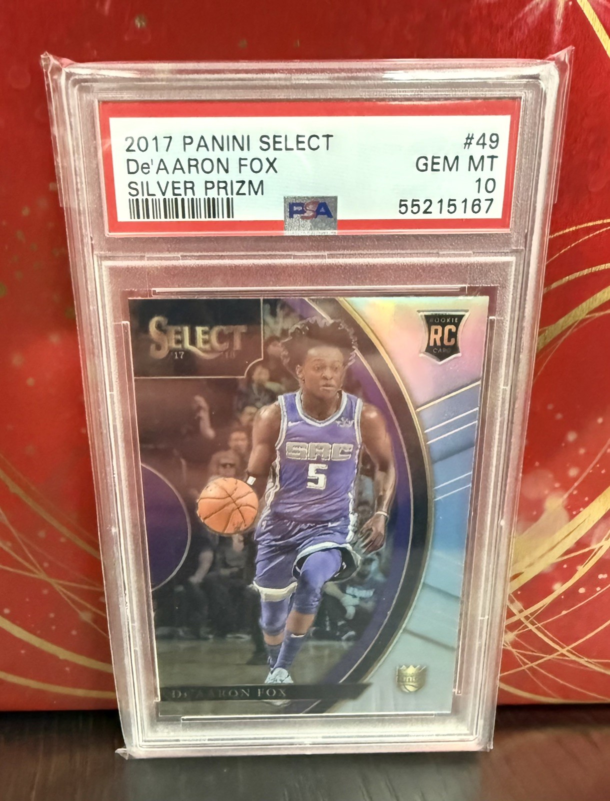 2017-18 Panini Select De'Aaron Fox RC Concourse  #49 Silver Prizm PSA 10