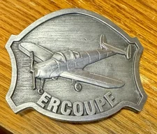 Vtg ERCOUPE Aviation BELT BUCKLE Siskiyou 1993 Limited Edition ERCO Airplane
