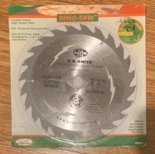 HB Smith Dino-Saw 7-1/4" 24T Carbide Blade Sealed 79024 Saw Blade New Free Ship