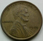 US 1909 VDB Lincoln Wheat Cent  **