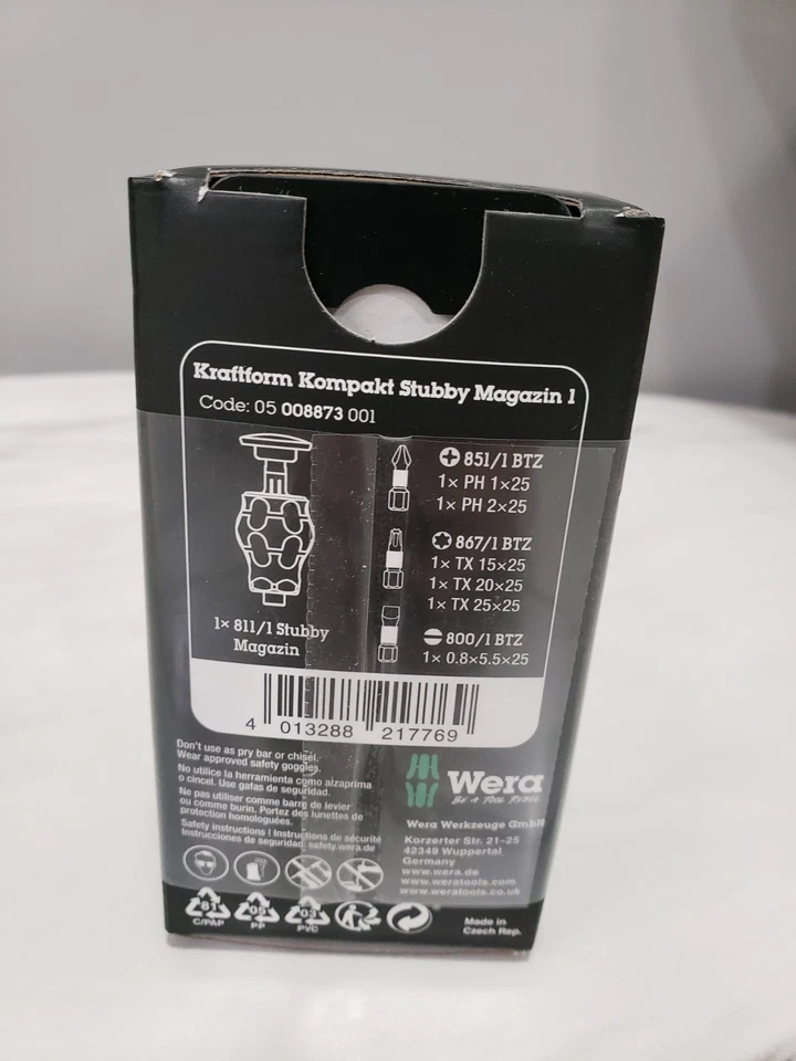 Wera New! KK 7 pc Stubby Magazine 1 Screwdriver Set New in Box!! - Image 4 of 4