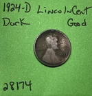 1924 D Lincoln Wheat Cent / Penny 1c GD Good Dark See Pics