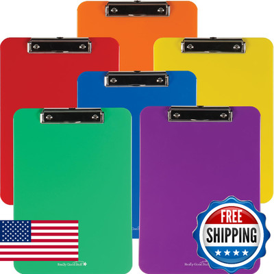 Really Good Stuff Group-Color Plastic Clipboards - 6 Colors