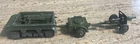 Vintage Dinky Toys 162a 162b 162c Light Dragon Tractor, Ammo Trailer & 18mm Gun