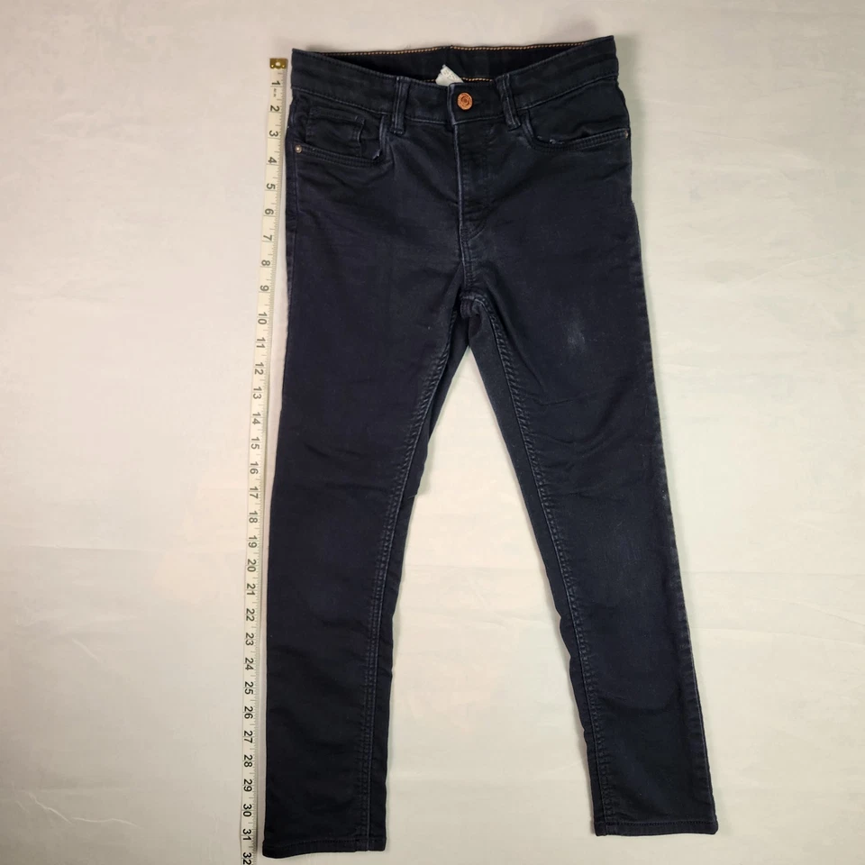 H&M узкие джинсы джинсовой ткани девочек размер 10 черный регулируемая талия - Изображение 3 из 4