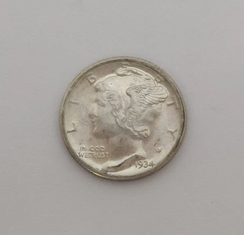 1934-D MERCURY DIME BU (#5592)