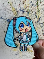 Anime Iron On Patch Miku Blues Red Beige Black Embroidered