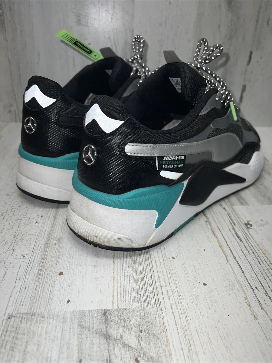 Puma Chaussures RS-X Mercedes-AMG Petronas Motorsport pour Homme, Blanc/Vert