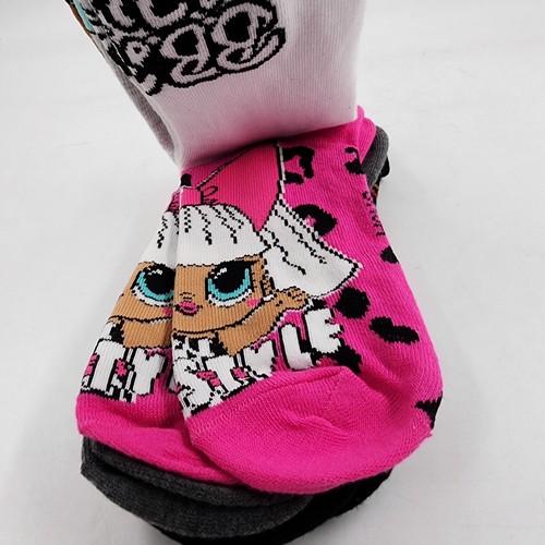 LOL Surprise No Show Socks Big Girls Multicolor - Pair of 6 - Picture 15 of 17