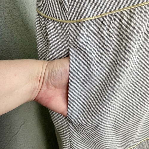 Thread Social Halter Dress Size 0 Gray Pinstripe Seersucker Spring Party Event - Picture 12 of 22