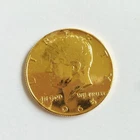 1965 (no mint mark) 50c Kennedy Half Dollar- Gold Plated