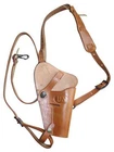WW2 US M7 Tanker Shoulder Holster - Brown Leather American Military Reproduction