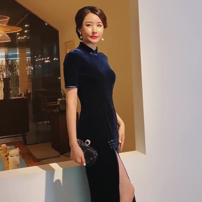 Chinese Traditional Qipao Dress Autumn Winter Velvet Cheongsam Women Prom Gowns | eBay Chinese Traditional Qipao Dress Autumn Winter Velvet Cheongsam Women Prom Gowns | eBay