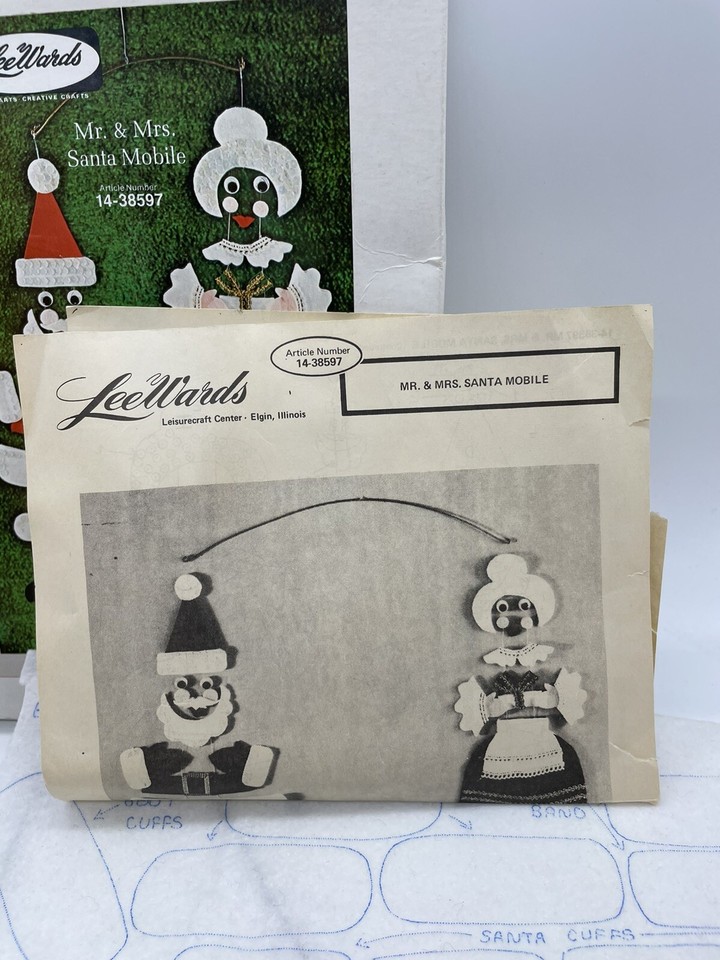 Vintage Mr Mrs Santa Christmas Holiday Craft Kit Mobile Leeward eBay