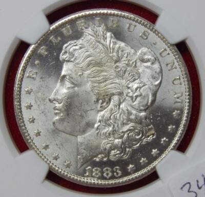 1883 CC Morgan Silver Dollar $1 - NGC MS62 ~ Free USA Shipping