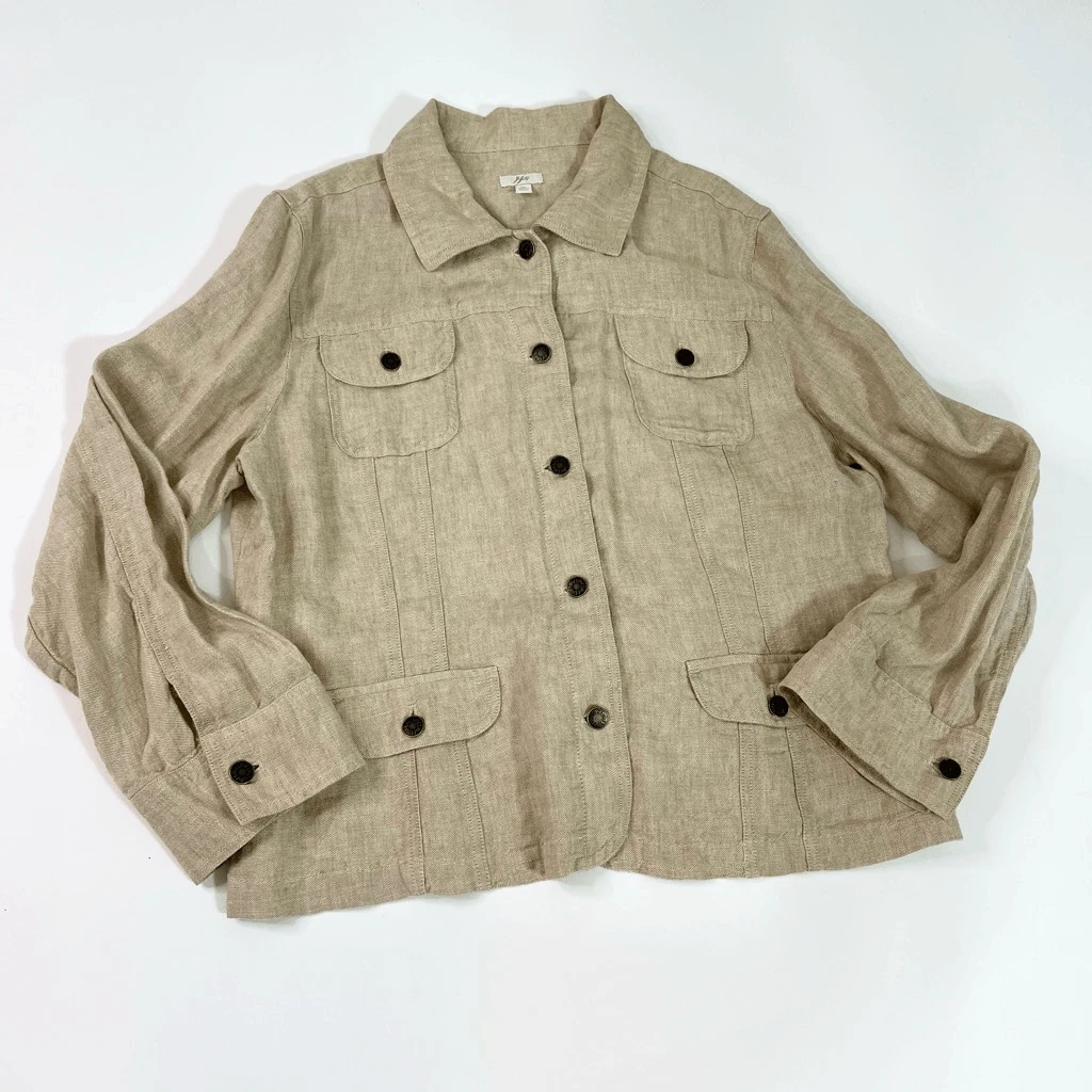 J jill linen jacket sale