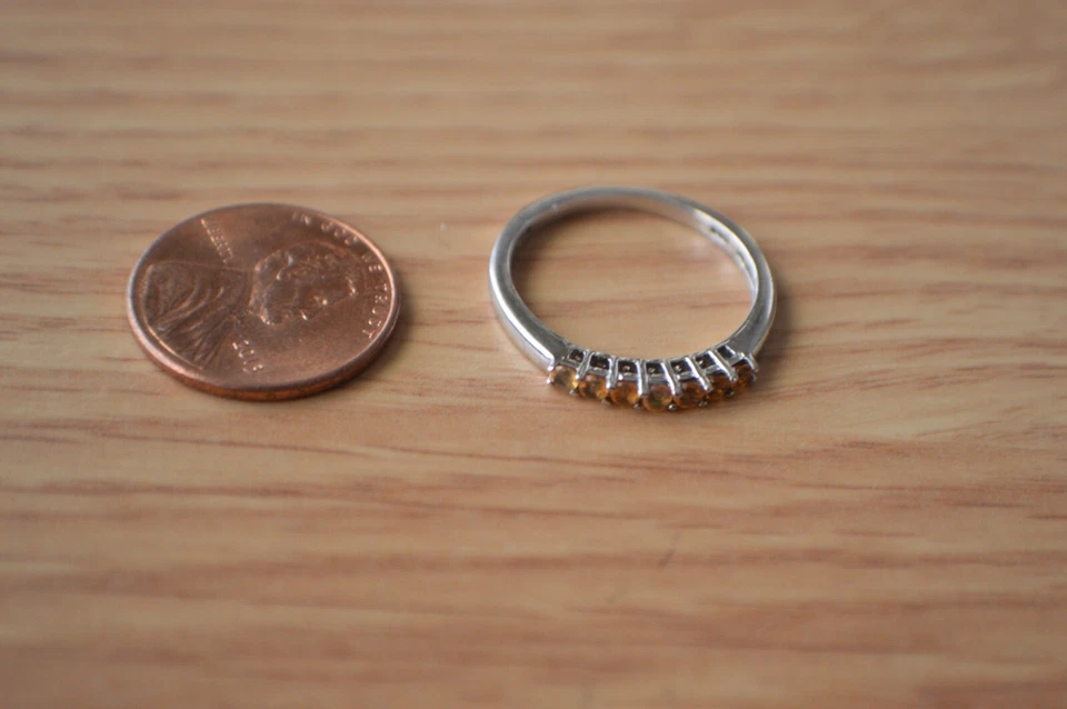 0.65ct Jalisco Fire Opal Ring Platinum over Sterling Silver Size 7 - Image 4 of 4