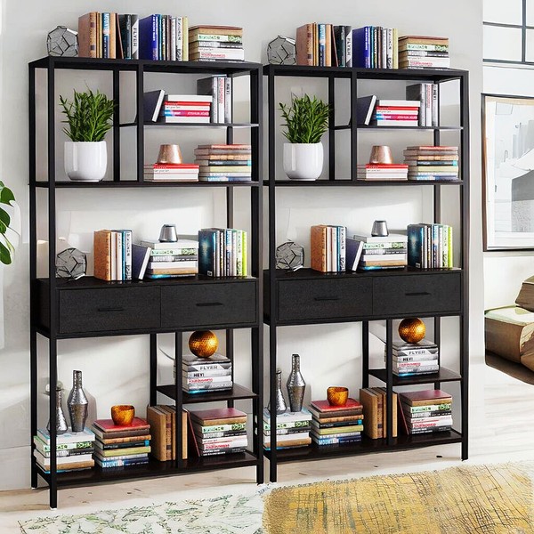 BüCherregal Holz Standregal Aktenregal Raumteiler BüRoregal BüCherschrank 180Cm-image