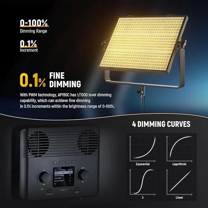 NEEWER AP150C 150W RGB Full Color Led video Panel Light 2500K-10000K CRI96+APP - Image 4 of 4