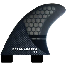 Ocean and Earth Q2 Control 2 Quad Rear Surfboard FIN - FCS & Futures Compatible