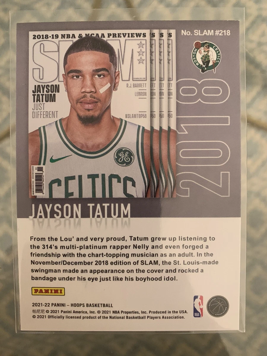 Jayson Tatum Slam #218 2021-22 Hoops Basketball Card Celtics