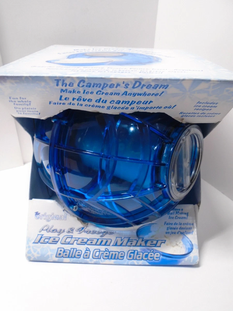 Camper's Dream The ORIGINAL Play and Freeze ICE CREAM MAKER BALL Blue 1  Pint