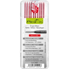 Pica 4031 Dry Refill Red Leads, 10PK