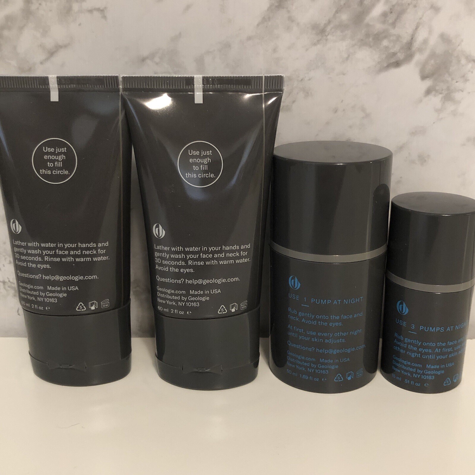 Geologie Clear Skin 90 Day Supply Skin Care Routine 4 Piece Kit