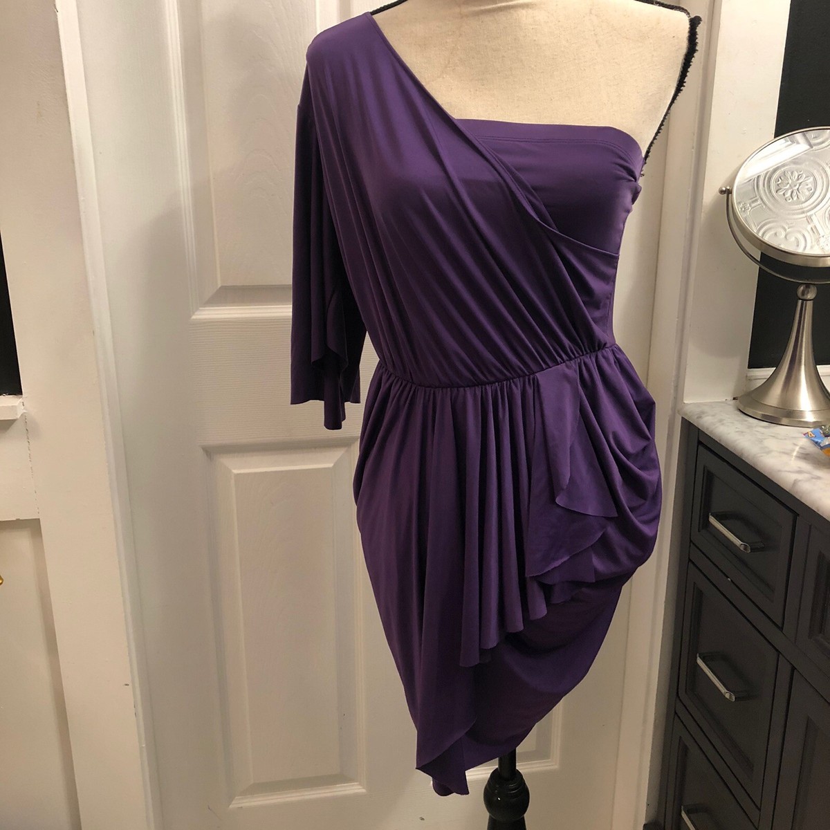 asos purple one shoulder dress ASOS Design - One Shoulder Maxi Dress - Women - Polyester/Elastane - 6 US