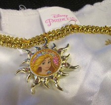 DISNEY PRINCESS GOLD/WHITE FANCY COSTUME DRESS GIRLS SZ 8-10 GORGEOUS 