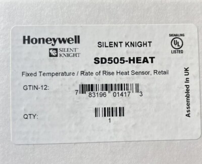 Silent Knight SD505-HEAT Addressable Heat Detector | Download fire alarm documents