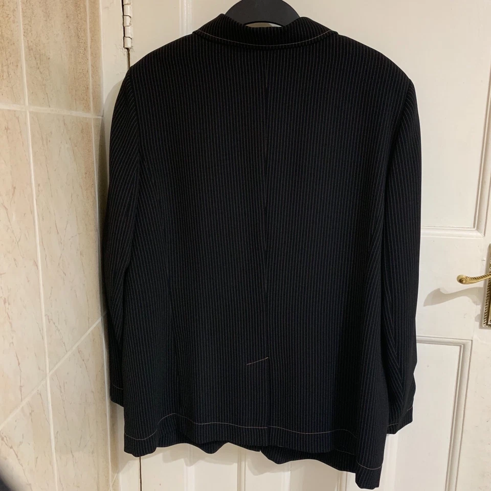 BRAND NEW CAVITA COLLECTIONS NAVY DARK PINK STRIPES SMART JACKET,SIZE 2O.VINTAGE - Image 3 of 4