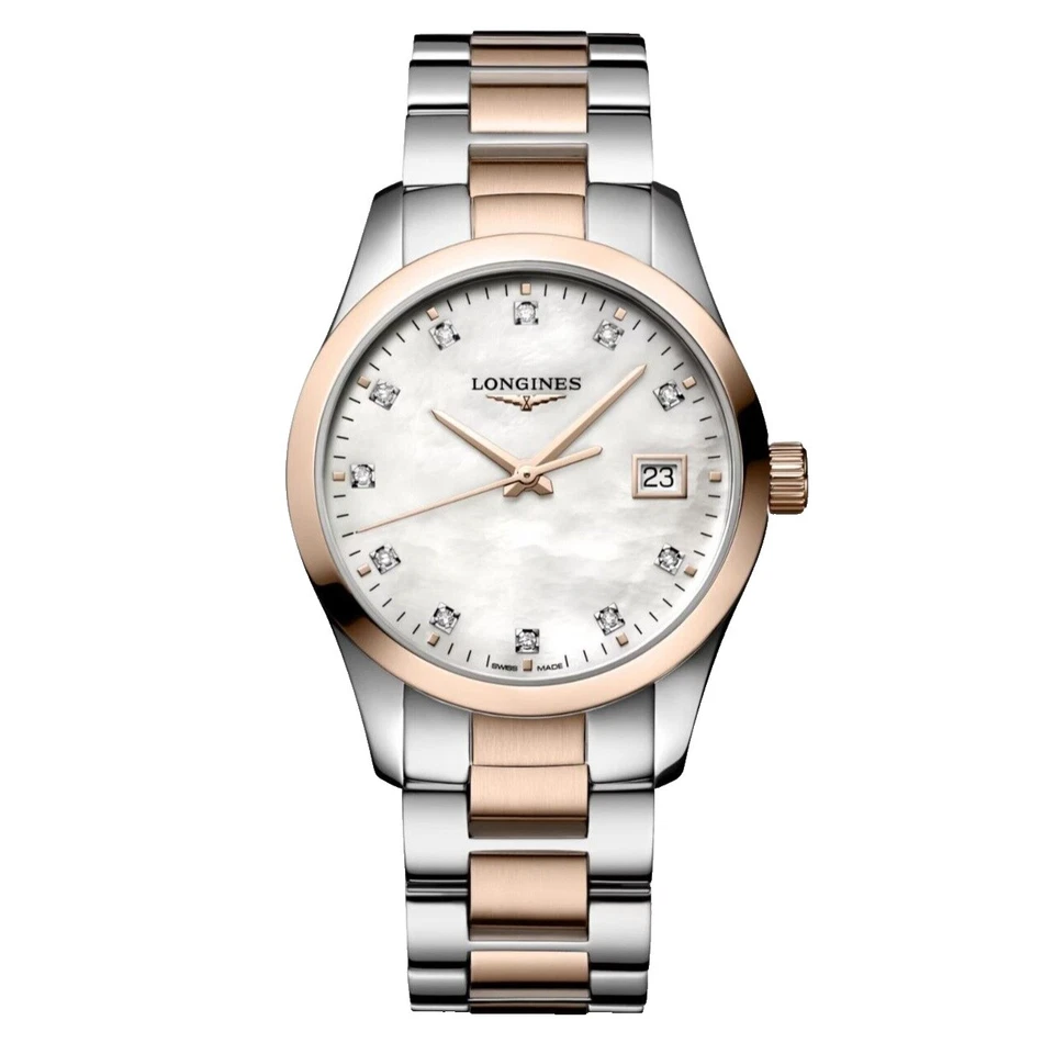 Relojes de pulsera banda de oro Longines Conquest