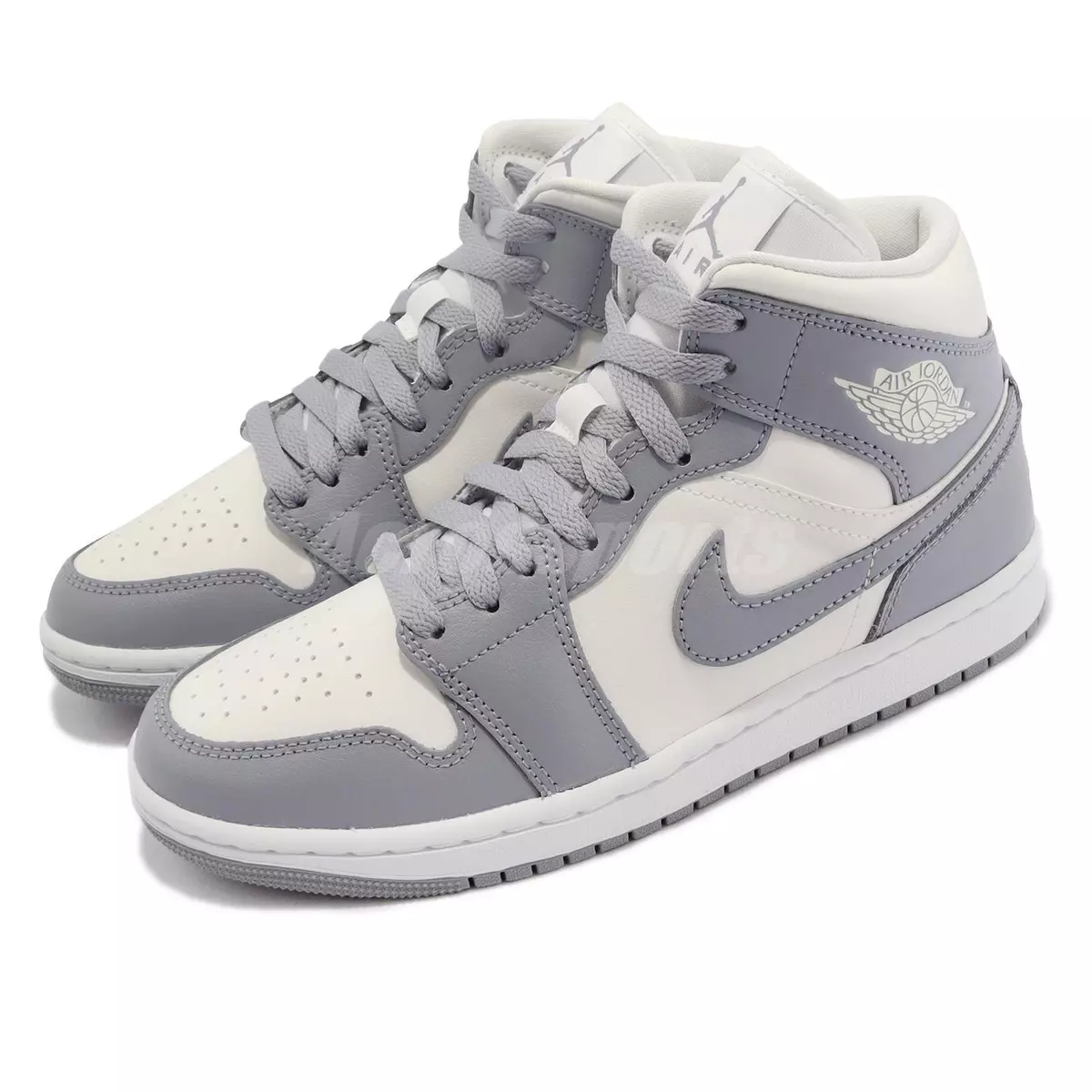 Neem een ​​bad mentaal stormloop Nike Wmns Air Jordan 1 Mid Stealth Grey Sail Women Casual AJ1 Shoes  BQ6472-115 | eBay