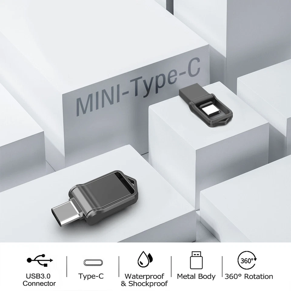 64G 2 in 1 OTG Dual Type C USB 3.0 Flash Drive Metal Dual Drive Memory Stick Lot - Image 2 of 4