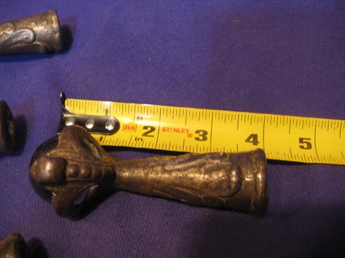 Antique Cast Iron Claw Foot Glass Ball Table 4” Leg Hardware Set of 4 Vintage - Picture 10 of 17