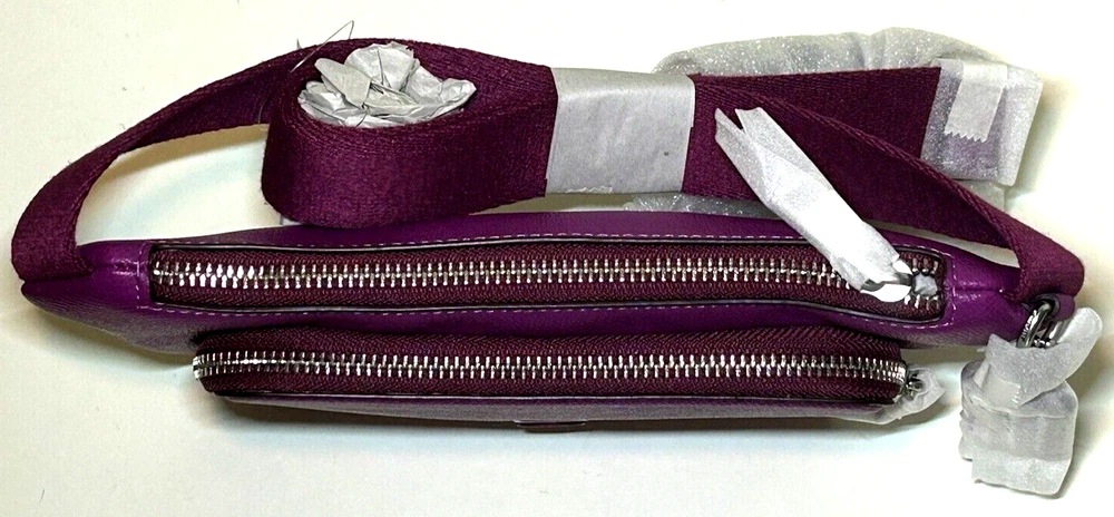 COACH Belt Bag in Crossgrain Leather DEEP Plum Fanny Pack Purse Handbag Dustbag