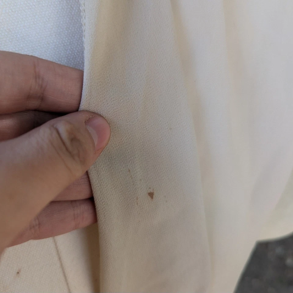 Nasty Gal Sheer Elegant Sheer Cream Women's Bathing Suit Cover Robe One Size - Image 4 of 4