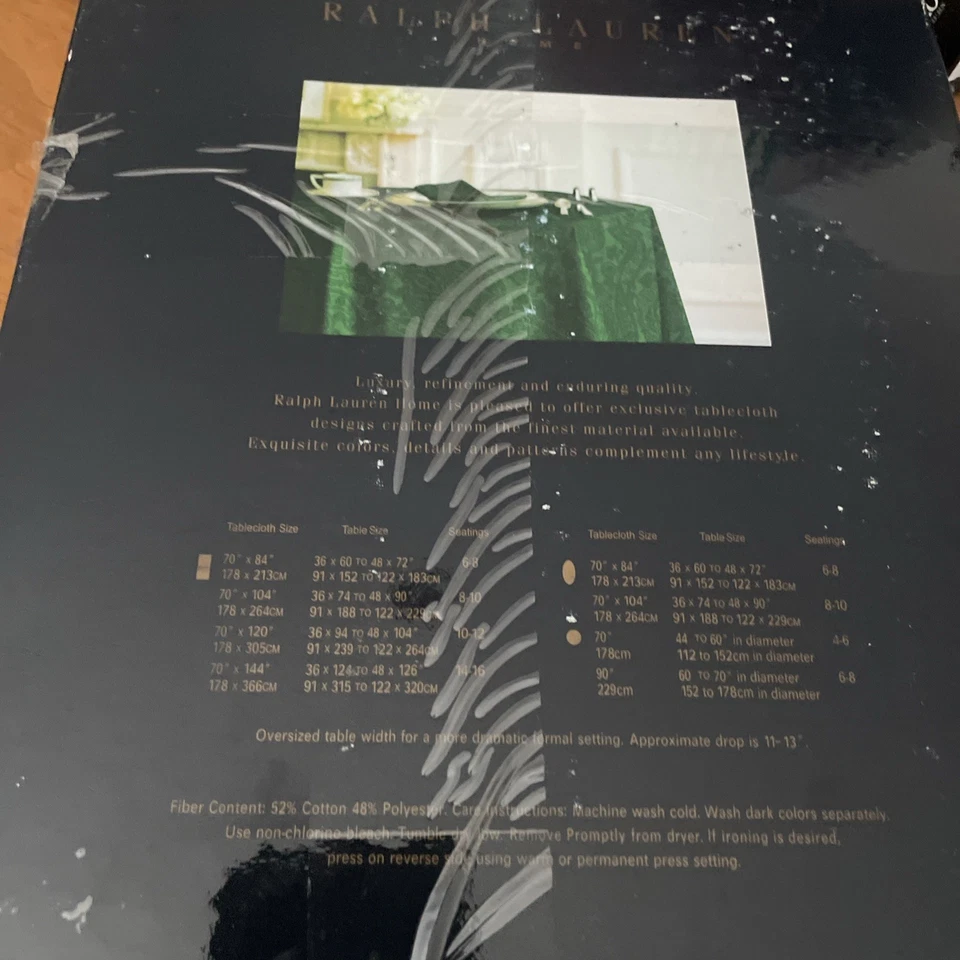 Mantel Ralph Lauren 70 X 80 Borgoña Oblongo Temporada de Vacaciones Foto 3 de 3
