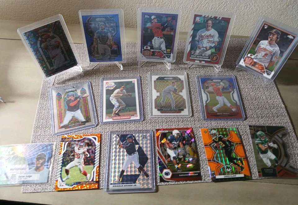 Lote de tarjetas deportivas Aaron Judge, Trout, Soto, Cole, Rutschman, Raleigh, Acura RC + Foto 2 de 4