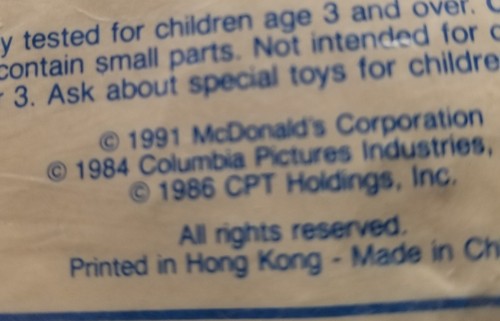 NIP 1991 ECTO Bike Siren The Real Ghostbusters McDonald's Happy Meal Toy NEW - Picture 3 of 4