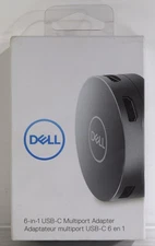 DELL 6-in-1 USB-C Multiport Adapter DA305 - DisplayPort HDMI 4K USB A C Ethernet