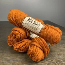 Lot of 5 Vintage Rug Crafters Rug & Craft Yarn Cinnamon 121 -  2.5oz Ea