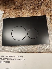 Swiss Madison Wall Mount Actuator Flush Push Button Plate Matte Chrome SM-WC001C