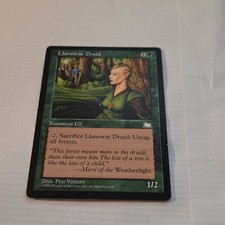 Wizards Magic: The Gathering Llanowar Druid Creature Weatherlight Pete Venters …