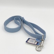 Top Paw Blue Coated Nylon Leash With Accessory Ring 4ft 121cm Dog Pet