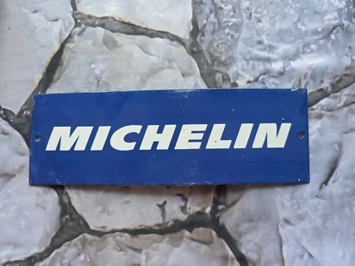 VINTAGE MICHELIN PORCELAIN SIGN ADVERTISING SIGN TIRES 12"×4"..!