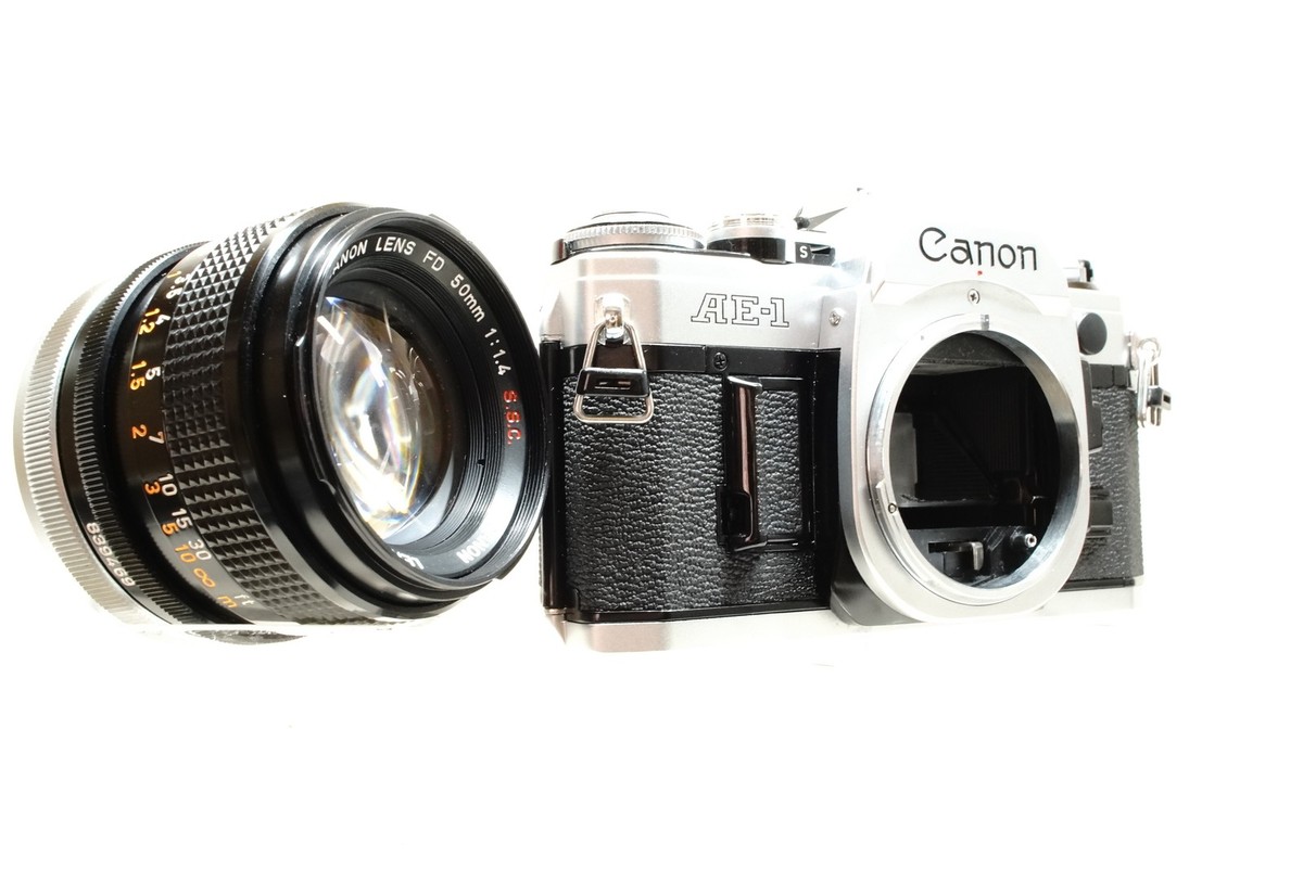 Top MINT] Canon AE-1 35mm SLR Film Camera Silver + FD 50mm