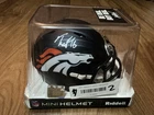 TROY FRANKLIN Signed Broncos Mini Helmet BECKETT WITNESS 1W961224 Oregon Bo Nix