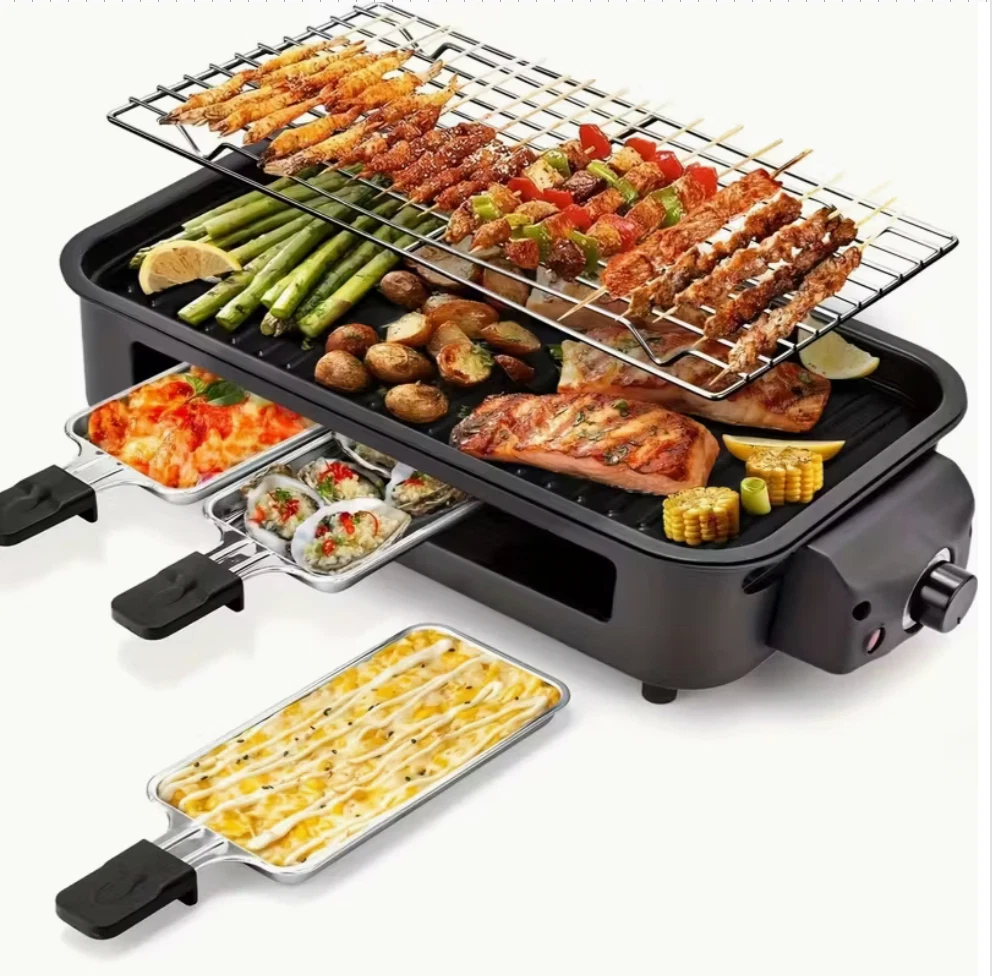 Smokeless Electric Grill | Indoor Grill with Removable Non-Stick Plate, 1500W